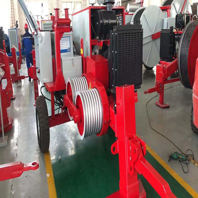 دستگاه کشش کابل هیدرولیک کابل هیدرولیک 7 Grooves Bull-Wheel Diesel Max 60KN 6T